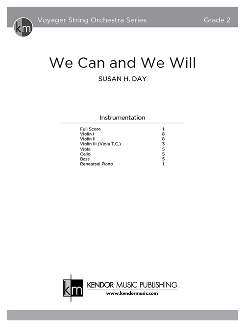 We Can and We Will - Full Score